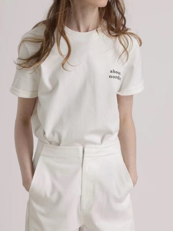 Letter Print Crew Neck T shirt