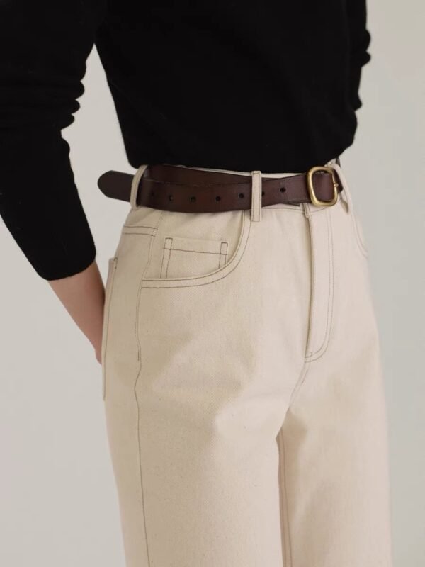 Pure Cotton High Waisted Slim Fit Jeans