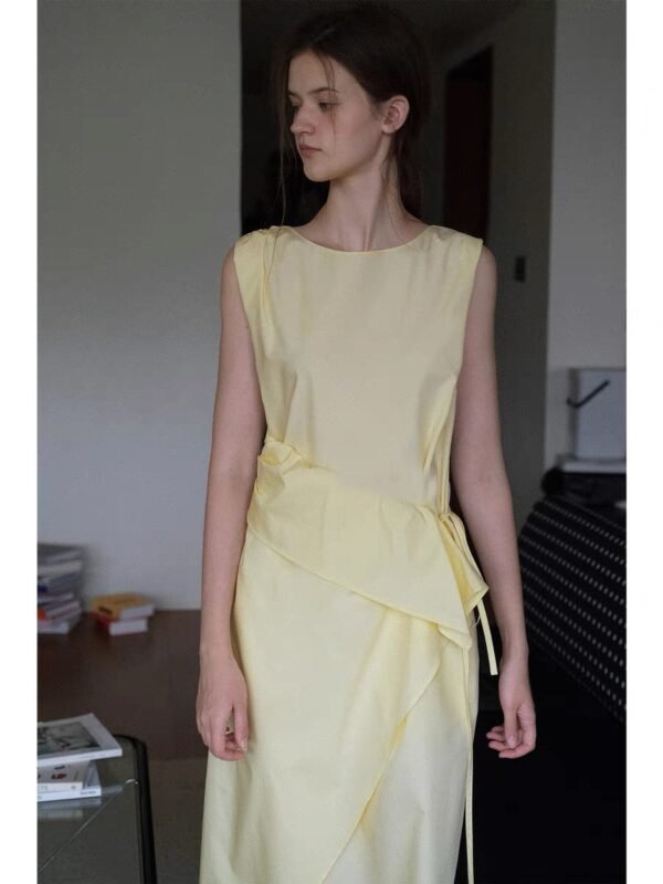 Sleeveless Cinched Waist Dress